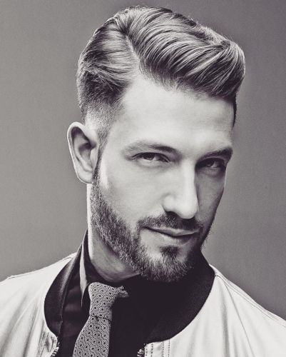 Мужская стрижка с челкой на бок Мужская стрижка с челкой на бок