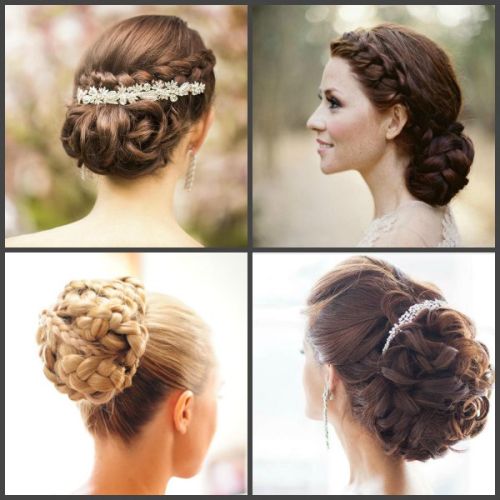 Свадебная прическа высокий и низкий пучок с фатой и без нее