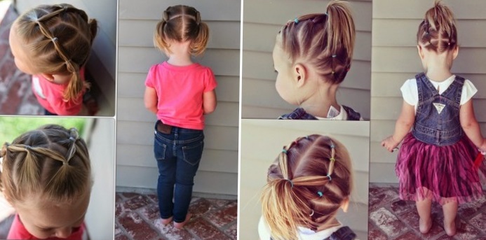 прически с резинками для девочек прически с резинками для девочек