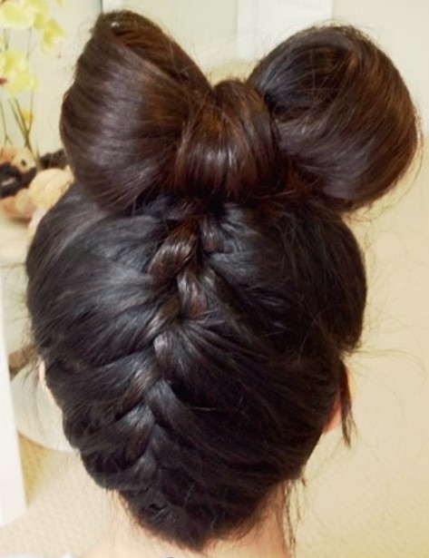 Прическа бантик из волос Прическа бантик из волос