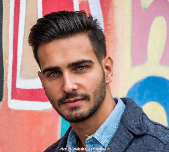 Мужские прически с зачесом назад - фото, название