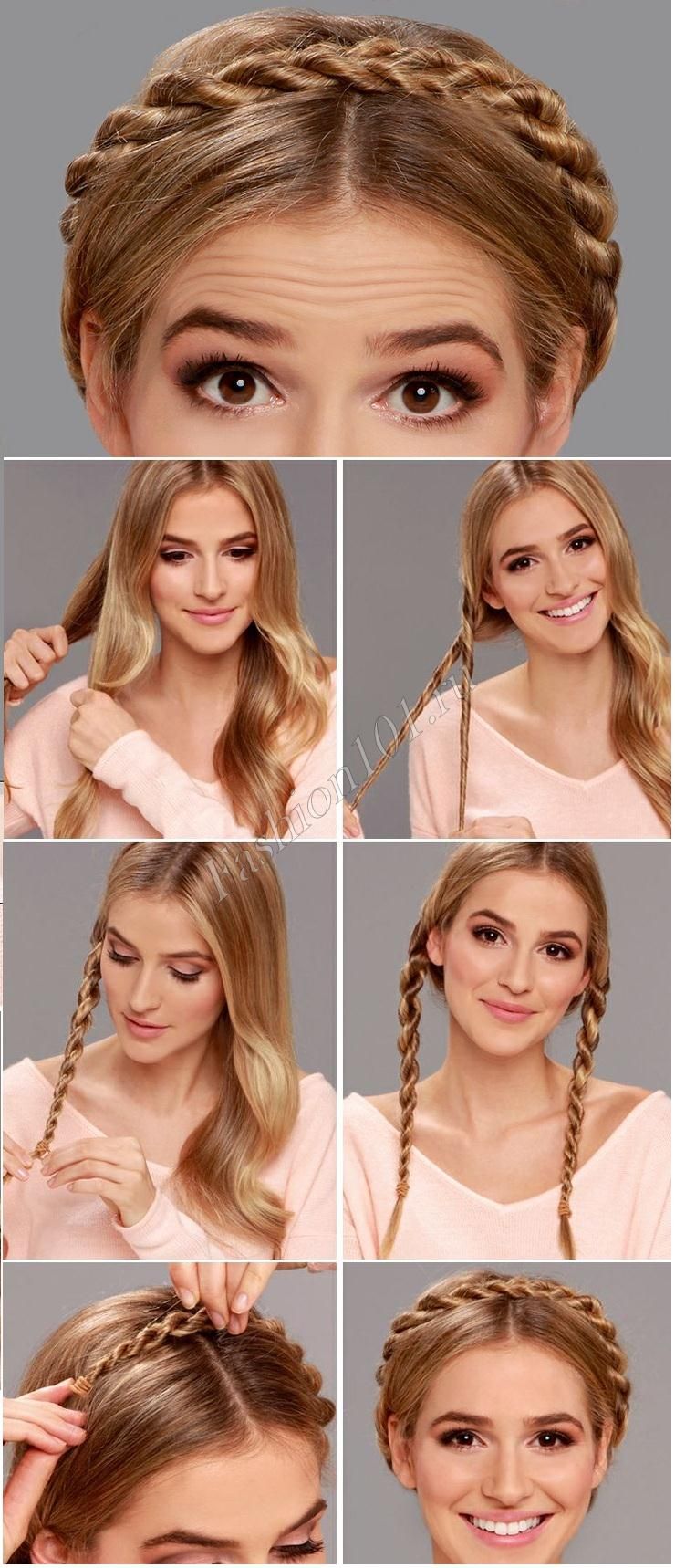 Красивые прически для девочек с ободком своими руками - фото