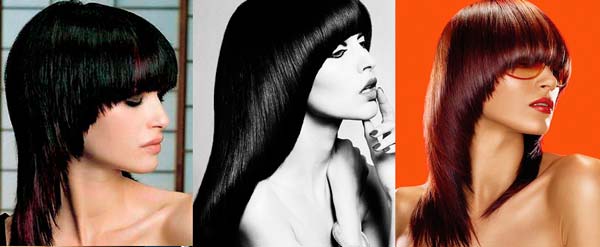 Женская стрижка сессон на короткие и средние волосы- фото с челкой