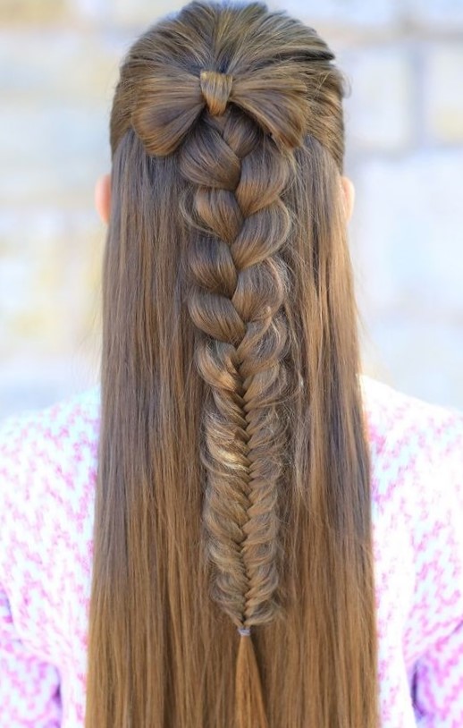 Прическа бантик из волос Прическа бантик из волос