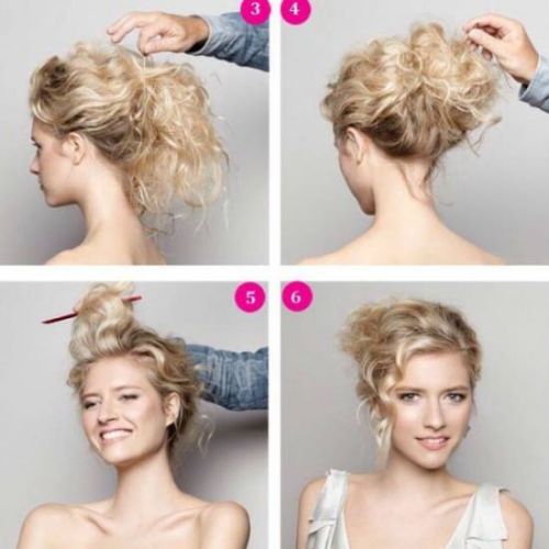 Элегантный пучок на затылке фото