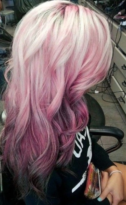 многоцветное омбре Креативное многоцветное омбре