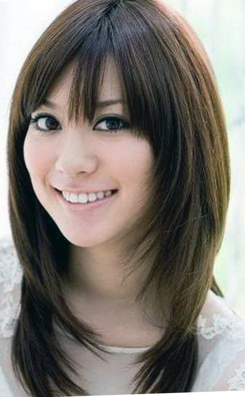 Стрижка на длинные волосы Стрижка на длинные волосы при круглой форме лица