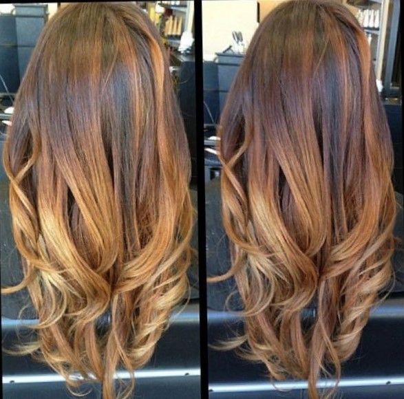 Мультитональное омбре Сложное мультитональное окрашивание волос в стиле омбре