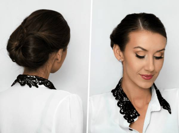 Прическа низкий пучок Прическа низкий пучок