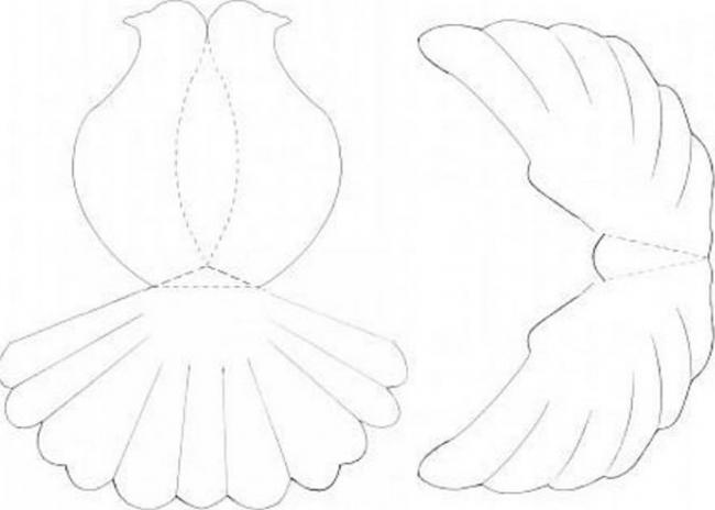 Голубь, шаблон