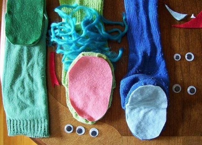 Кукла из гольфа для домашнего кукольного театра