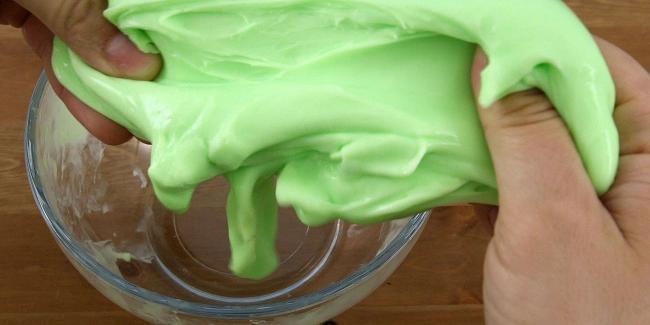 Процесс создания тянучей игрушки