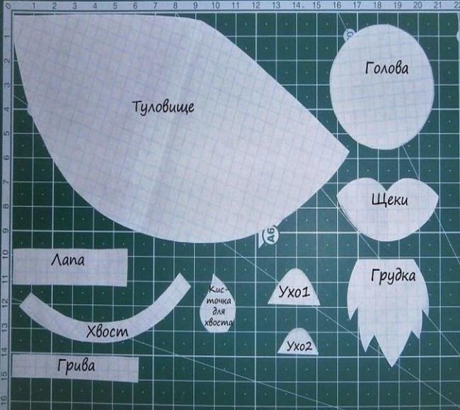 Заготовки из картона для создания игрушки