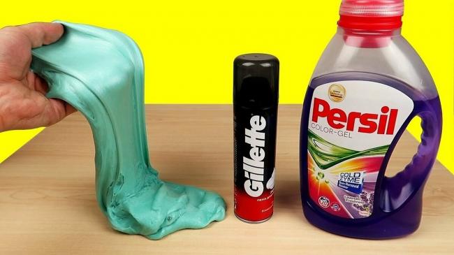 Слайм из геля для стирки одежды