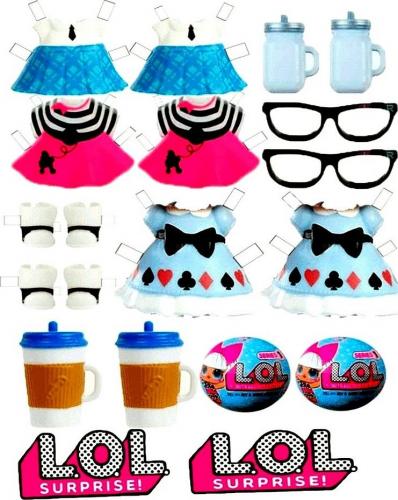 На одежде и аксессуарах нужно не забыть оставить белые прямоугольники, чтобы «одевать» куклу