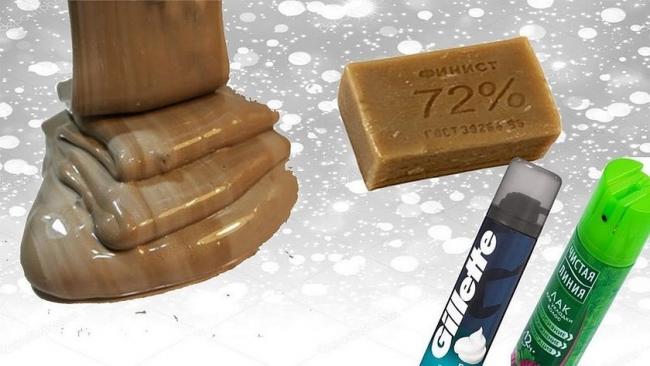 Изготовление слайма из хозяйственного мыла не вызывет трудностей