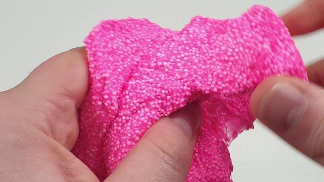 Добавление пенопласта в слайм