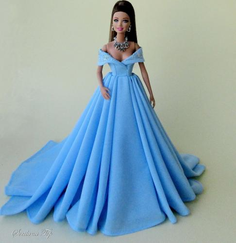 Пример вечернего платья для Барби