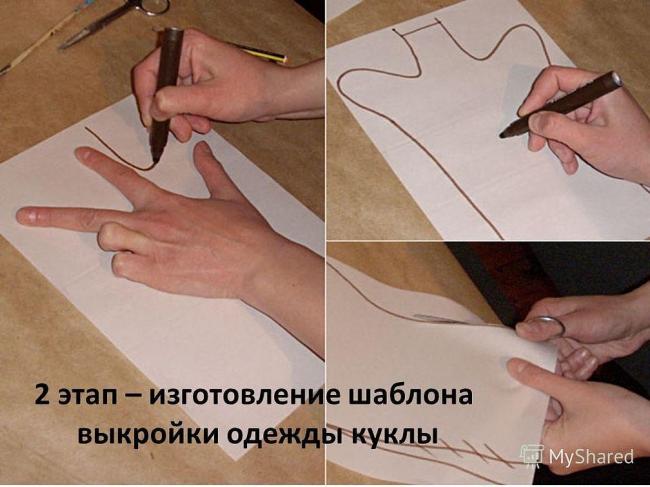 Составление выкройки для одежды куклы
