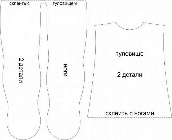 Выкройка куклы