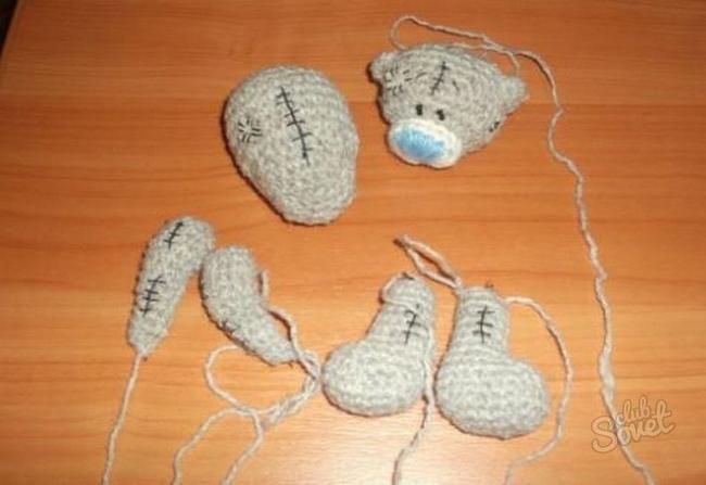 Готовые детали медвежонка