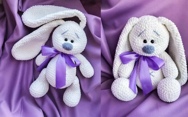 Все части тела вяжут вкруговую столбиками без накида