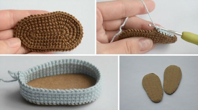 Для устойчивости в ступни можно вставить картонные вкладыши