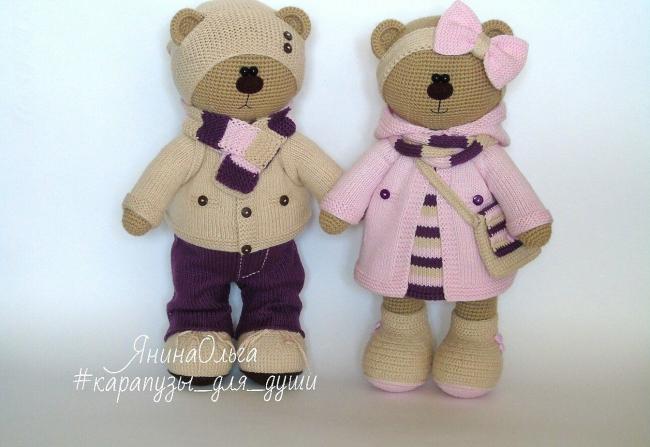 Такие медвежата-тильды украсят любой интерьер