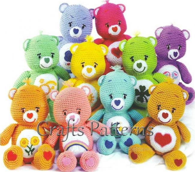 Вязаные мишки крючком