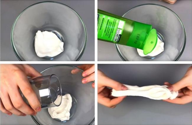 Воздушный пластилин, пена и мыло