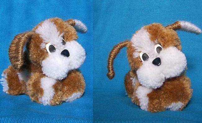 Игрушки из помпонов очень милые