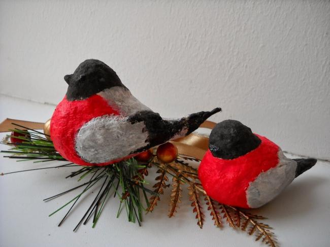 Снегири из ваты