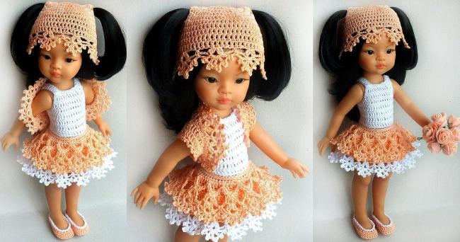 Кукла в ажурном костюме