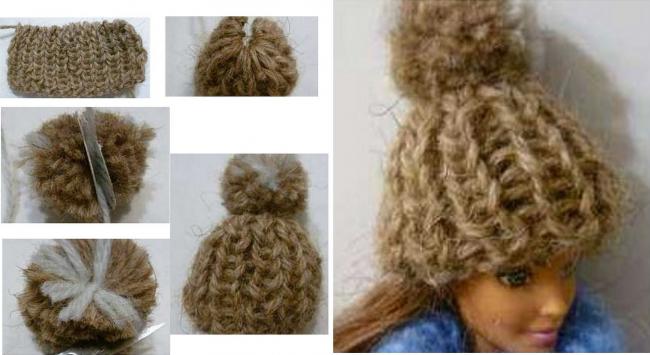 Шапка с помпоном