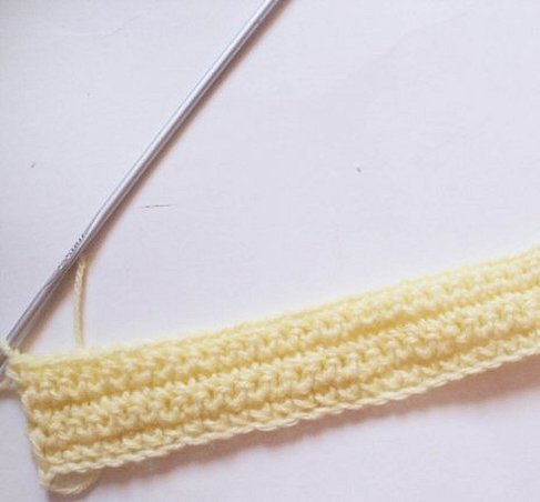 Первые три ряда СБН с прибавлением петель