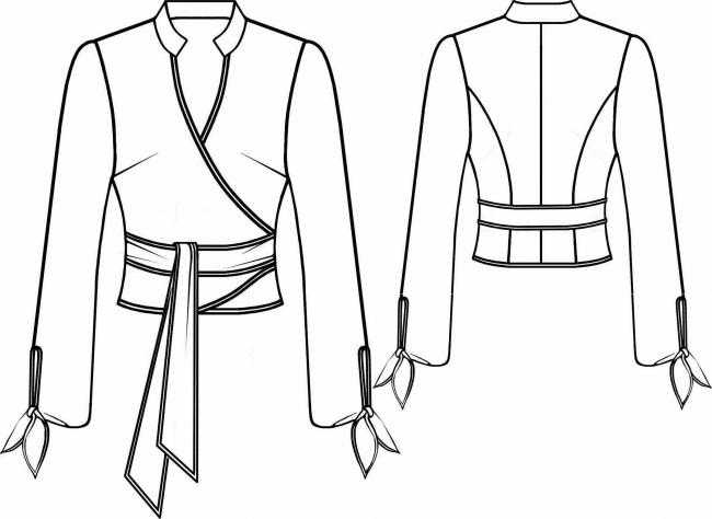 Выкройка для модели с запахом