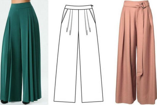 Готовое изделие палаццо юбка брюки выкройка