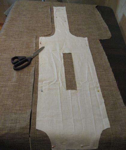 Перенос бумажных деталей на ткань