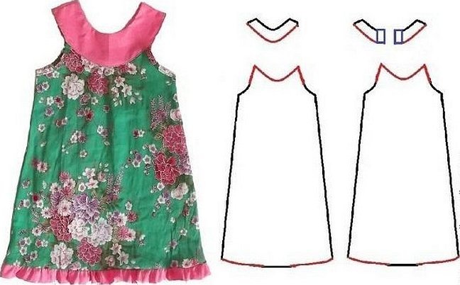 Платье на круглой кокетке