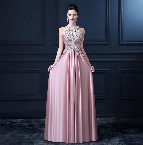 Шелковое вечернее платье в пол