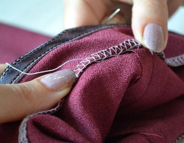 Выполнение незаметного шва