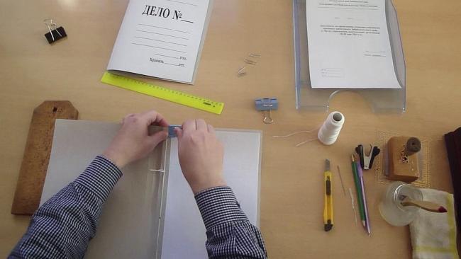 Образец сшитой папки