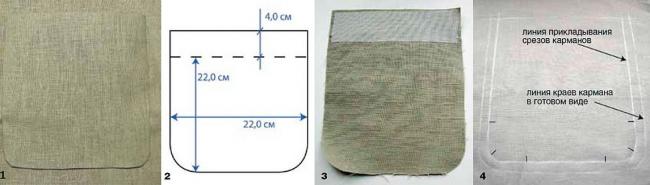Самый простой вариант кармана