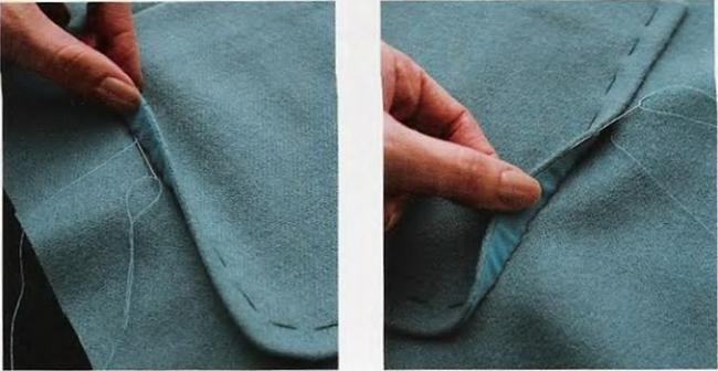 Пришить элемент к пальто