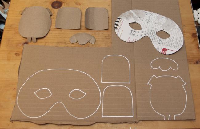 Выкройка картонной маски