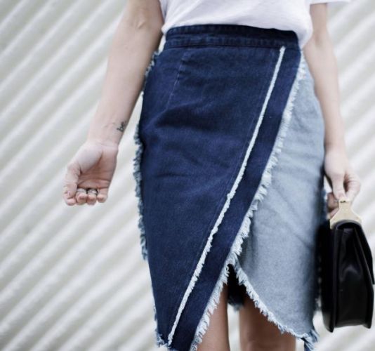 Юбка из джинсов
