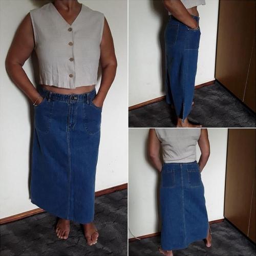 Примерка юбки перед ушиванием