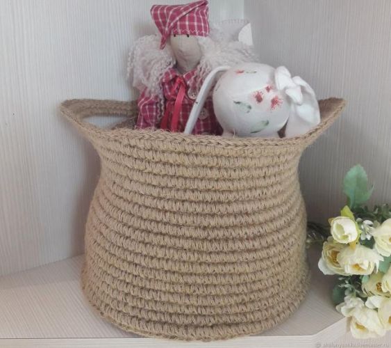 Корзина из джута