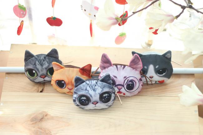 Кошелек «Кошечка», техника 3d