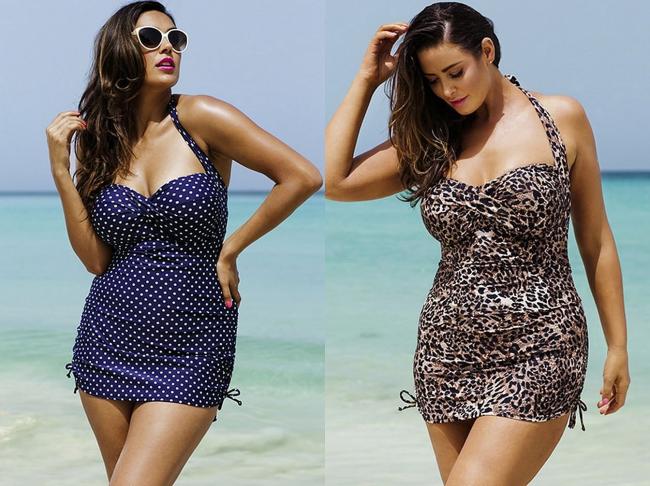 Модель купального костюма для полной дамы